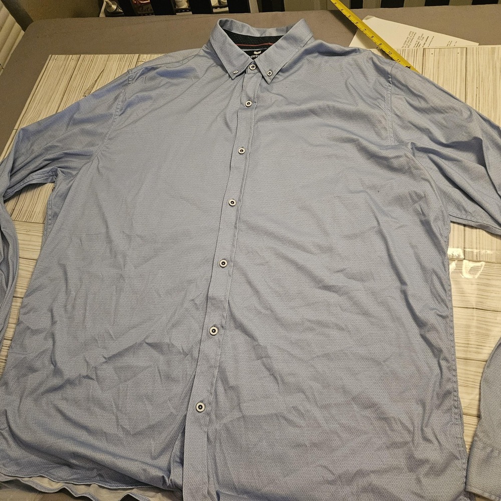Buttercloth Shirt Mens 3XL Tall Light Blue Button Down Collar Long Sleeve Dress - Picture 2 of 6